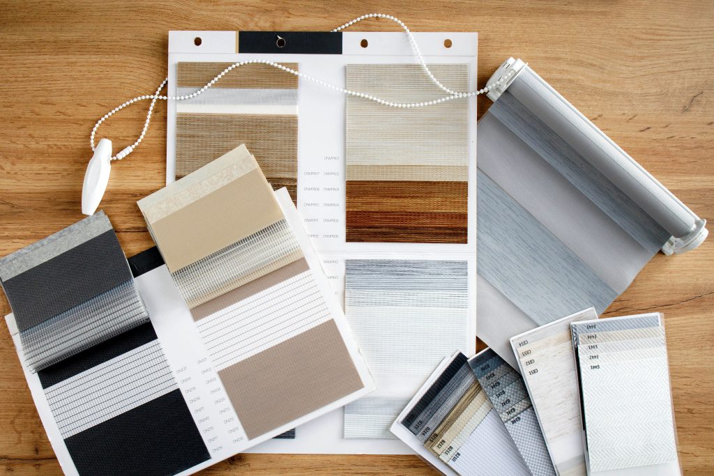 image of samples of window blinds
