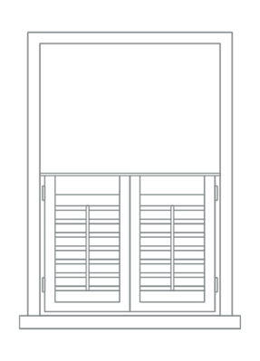 illustration of cafe style shutters