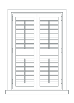 illustration of full height shutters