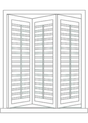 illustration of bi-fold blinds
