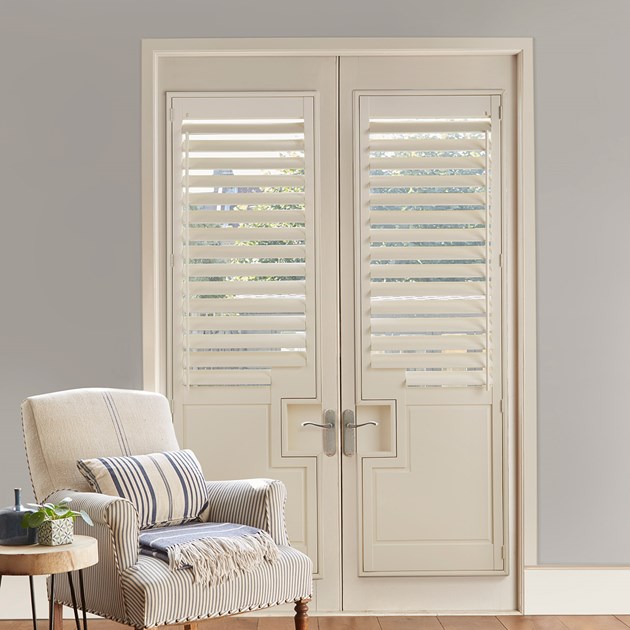 image of shutters fitted to a French door